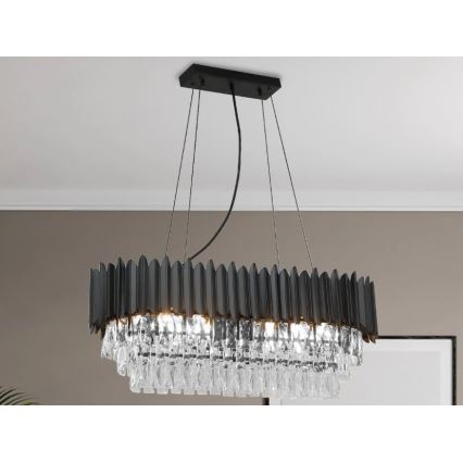 Brilagi - Kabelophængt lysekrone CARLOS 10xE14/40W/230V