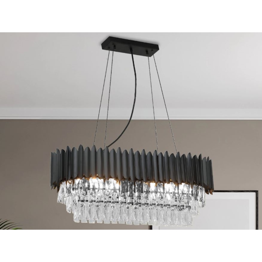 Brilagi - Kabelophængt lysekrone CARLOS 10xE14/40W/230V