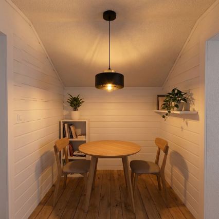 Brilagi - Kabelpendel 1xE27/60W/230V Ø 20 cm sort/guld