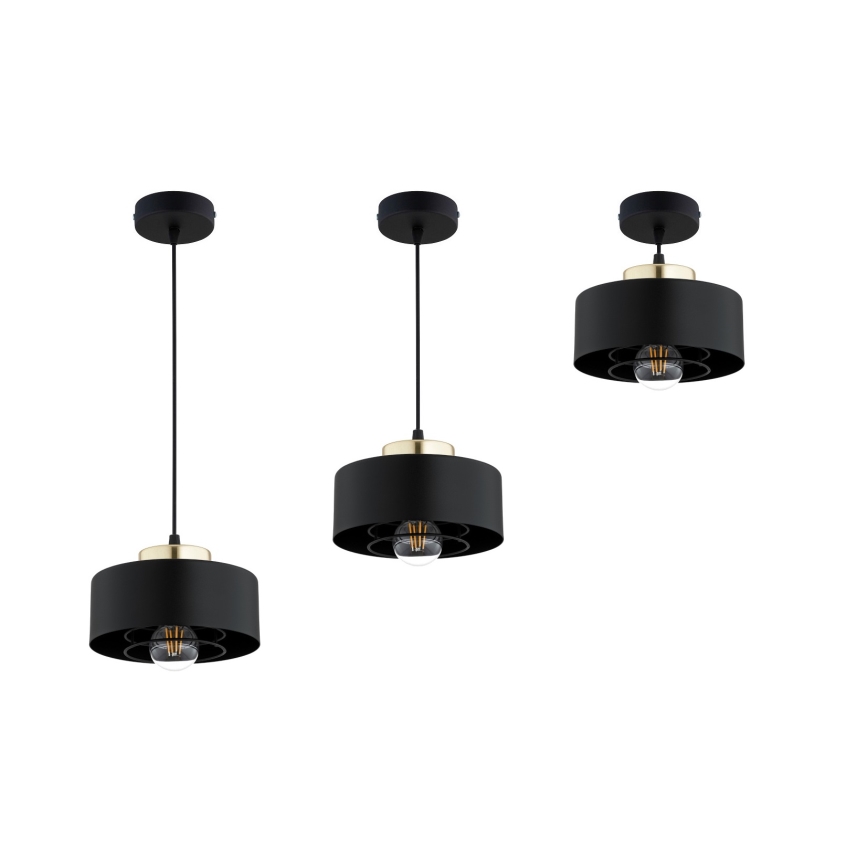 Brilagi - Kabelpendel 1xE27/60W/230V Ø 20 cm sort/guld