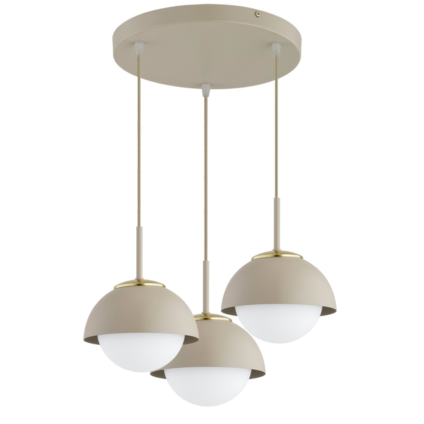 Brilagi - Kabelpendel 3xE27/60W/230V beige/guld