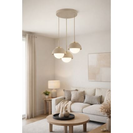 Brilagi - Kabelpendel COSMO 3xE27/60W/230V beige/guld
