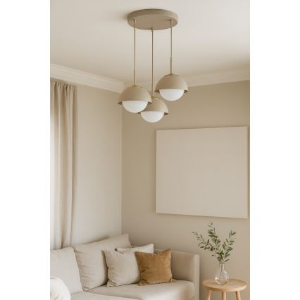 Brilagi - Kabelpendel COSMO 3xE27/60W/230V beige/guld