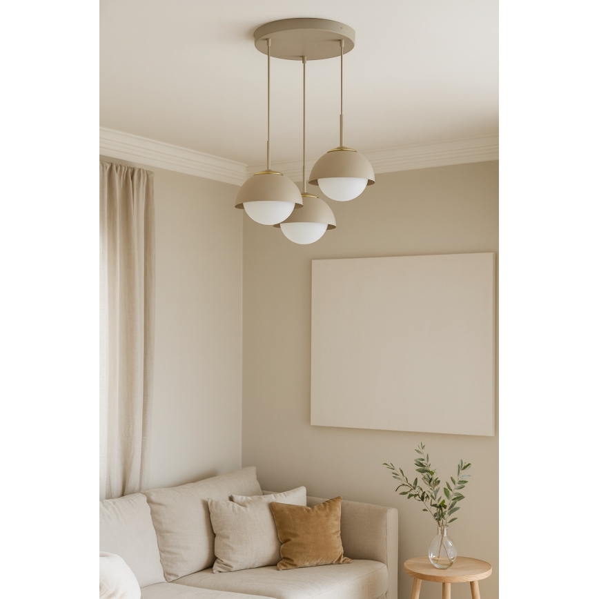 Brilagi - Kabelpendel COSMO 3xE27/60W/230V beige/guld