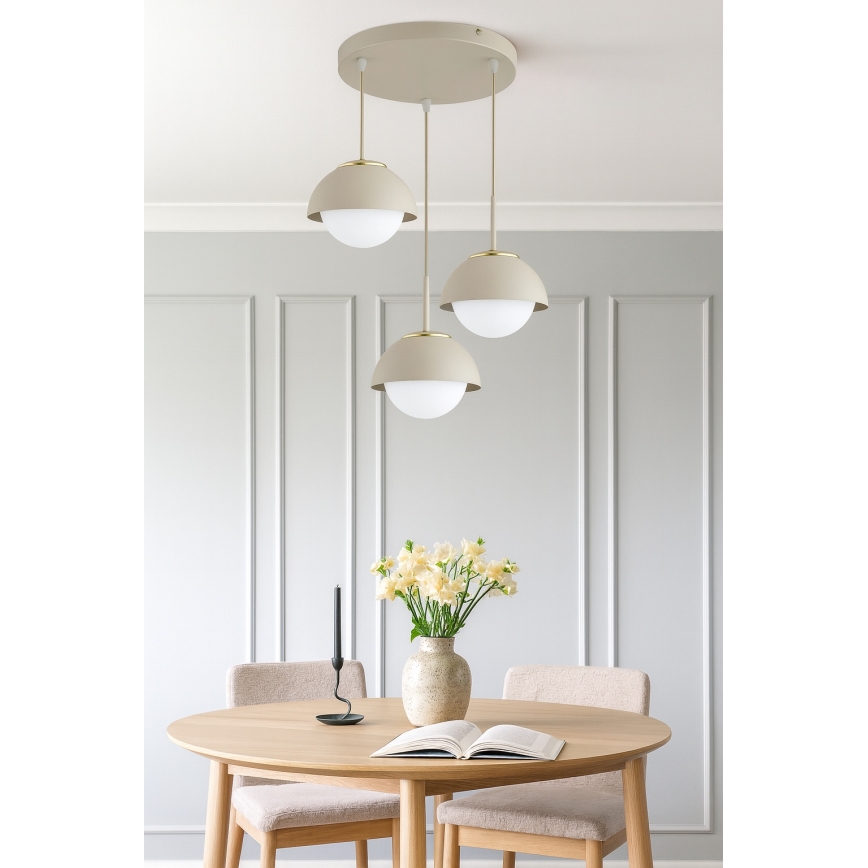 Brilagi - Kabelpendel COSMO 3xE27/60W/230V beige/guld