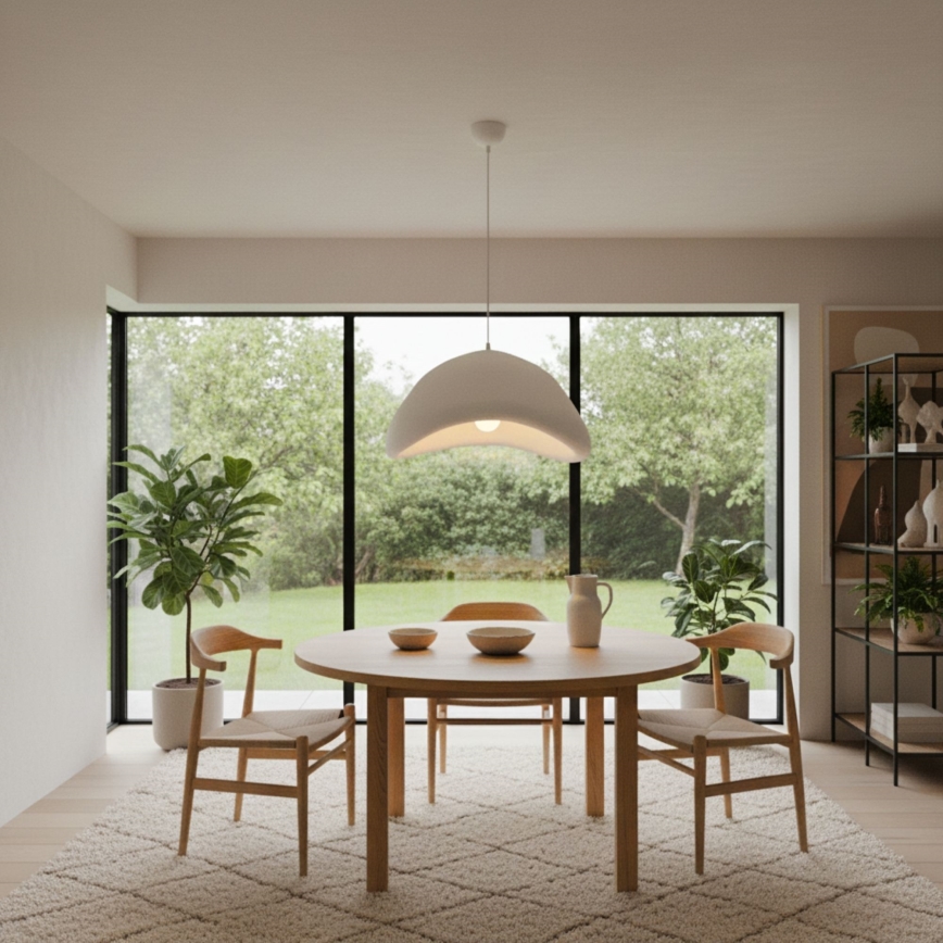 Brilagi - Kabelpendel LUNA 1xE27/40W/230V Ø 52 cm hvid