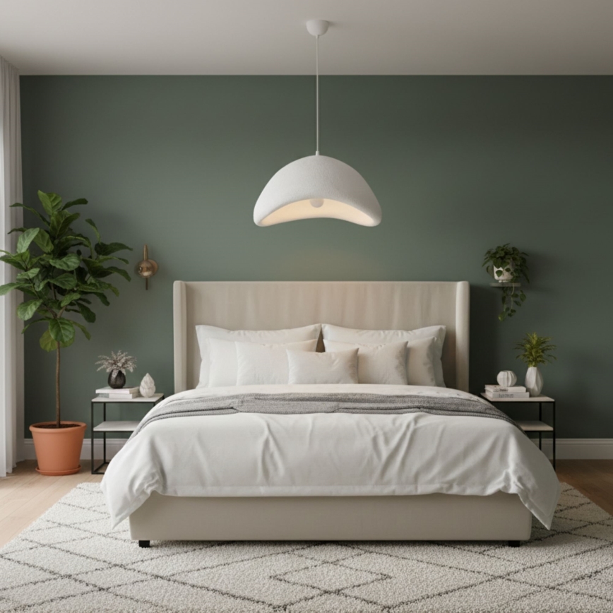 Brilagi - Kabelpendel LUNA 1xE27/40W/230V Ø 52 cm hvid