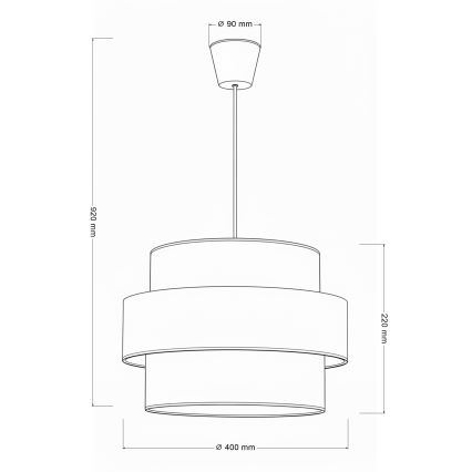 Brilagi - Kabelpendel SPACE 1xE27/60W/230V Ø 40 cm beige/creme