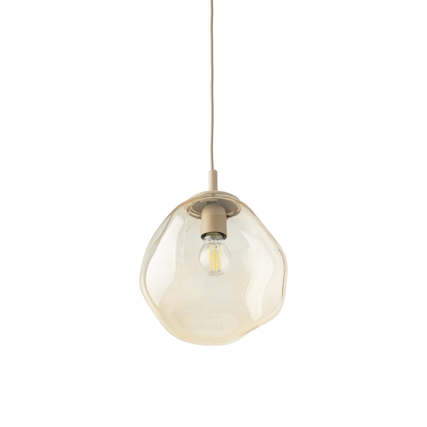 Brilagi - Kabelpendel VULCANO 1xE27/15W/230V beige/røget beige