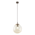 Brilagi - Kabelpendel VULCANO 1xE27/15W/230V brun/røget beige