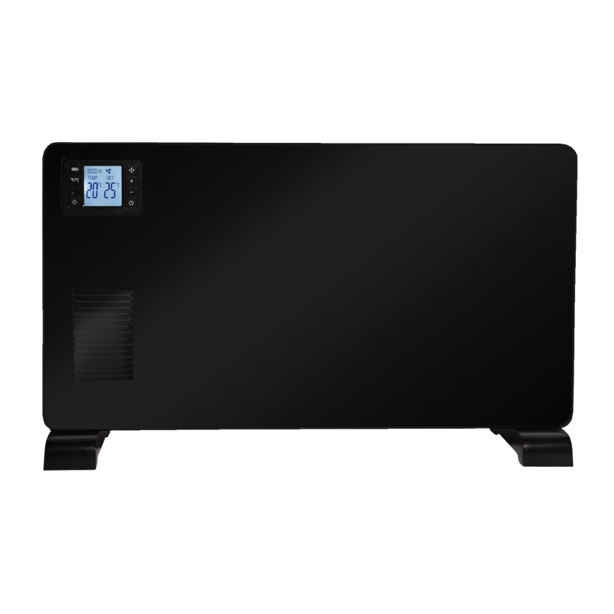 Brilagi - Konvektionsradiator 1000/1300/2300W LCD/timer/TURBO/termostat sort + fjernbetjening