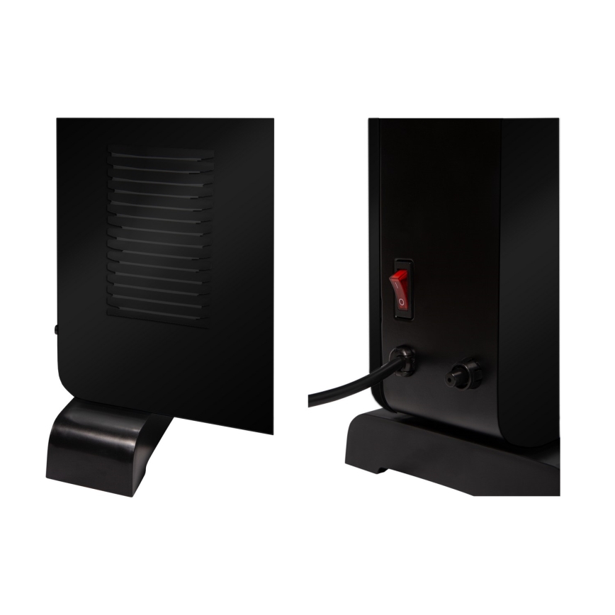 Brilagi - Konvektionsradiator 1000/1300/2300W LCD/timer/TURBO/termostat sort + fjernbetjening
