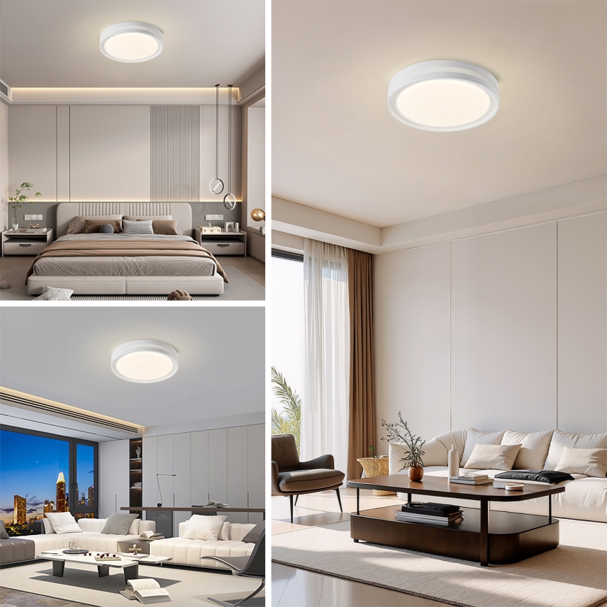 Brilagi - Dæmpbar LED-loftlampe KREON LED/54W/230V 3000–6000K hvid Ø 38 cm + fjernbetjening