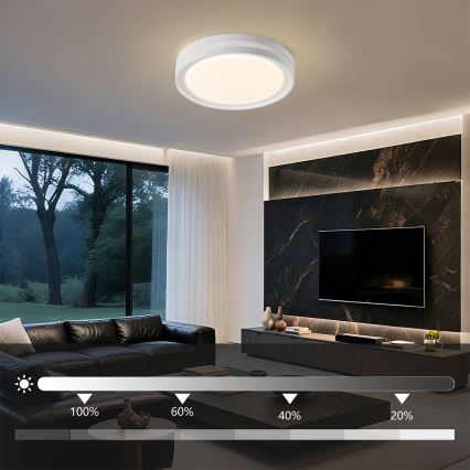 Brilagi - Dæmpbar LED-loftlampe KREON LED/54W/230V 3000–6000K hvid Ø 38 cm + fjernbetjening