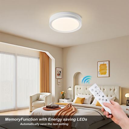 Brilagi - Dæmpbar LED-loftlampe KREON LED/54W/230V 3000–6000K hvid Ø 38 cm + fjernbetjening