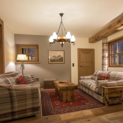 Brilagi - Kædelampe ROATA 5xE14/40W/230V Ø 50 cm bøg