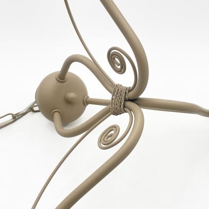Brilagi - Kædeophængt lysekrone ANTICO MODERN 3xE27/60W/230V beige