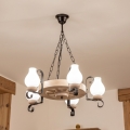 Brilagi - Kædeophængt lysekrone ROATA 5xE14/40W/230V eg
