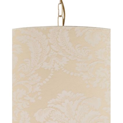 Brilagi - Kædeophængt lysekrone SONIA 3xE27/15W/230V Ø 56 cm creme/patina