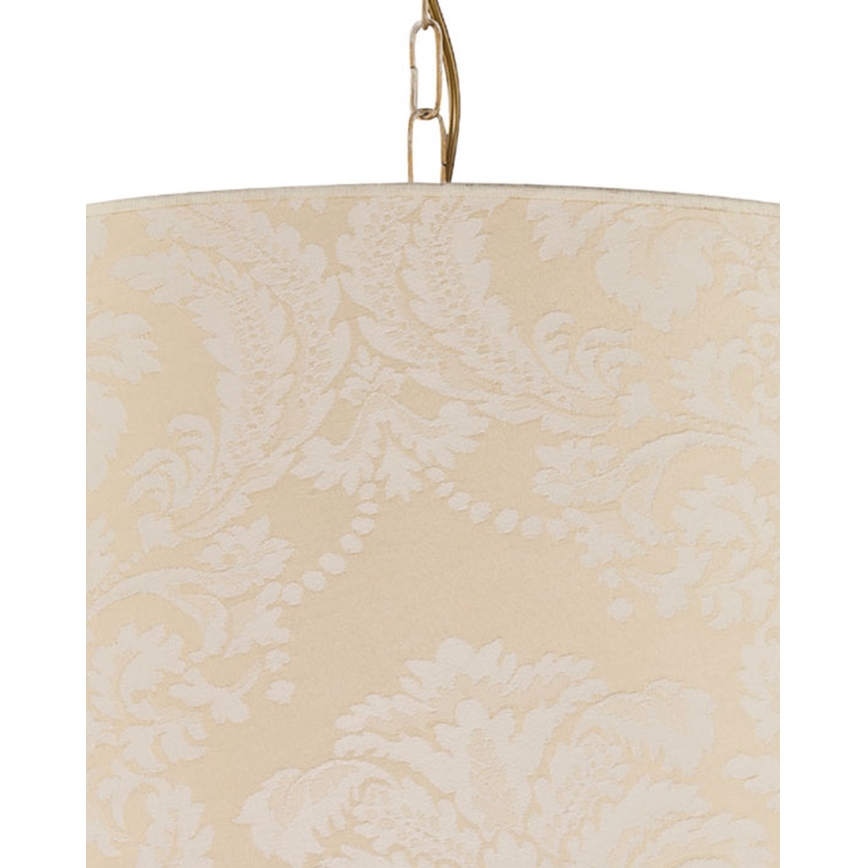Brilagi - Kædeophængt lysekrone SONIA 3xE27/15W/230V Ø 56 cm creme/patina