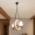 Brilagi - Kædeophængt lysekrone TIMONA 2xE14/40W/230V eg