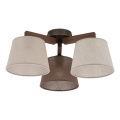 Brilagi - LATTE overflademonteret loftlampe 3xE27/60W/230V, fyrretræ/mix