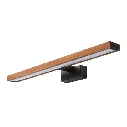 Brilagi - LED-belysning til badeværelsesspejl 3-i-1 WOODY MIRROR LED/12W/230V 60 cm IP44 sort/kirsebær-eg