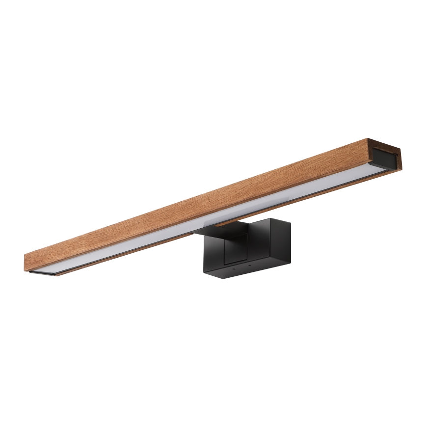 Brilagi - LED-belysning til badeværelsesspejl 3-i-1 WOODY MIRROR LED/12W/230V 60 cm IP44 sort/kirsebær-eg