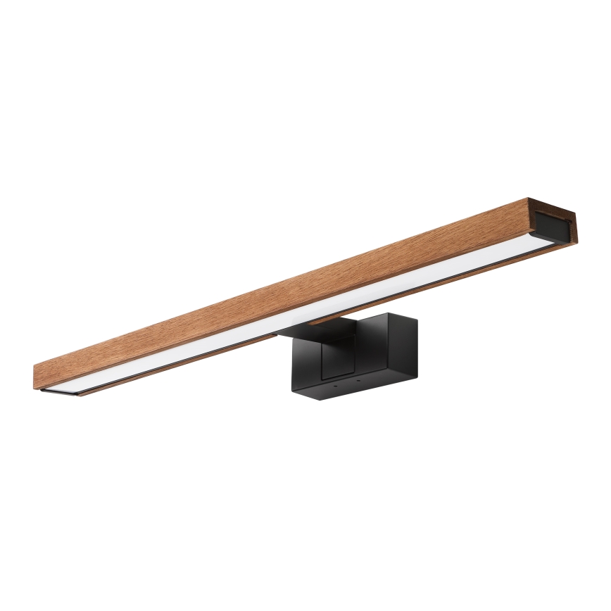 Brilagi - LED-belysning til badeværelsesspejl 3-i-1 WOODY MIRROR LED/12W/230V 60 cm IP44 sort/kirsebær-eg
