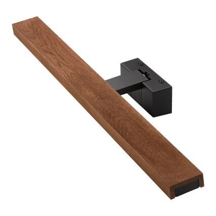 Brilagi - LED-belysning til badeværelsesspejl 3-i-1 WOODY MIRROR LED/12W/230V 60 cm IP44 sort/kirsebær-eg