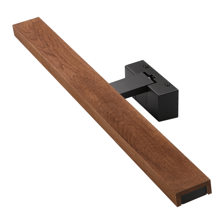 Brilagi - LED-belysning til badeværelsesspejl 3-i-1 WOODY MIRROR LED/12W/230V 60 cm IP44 sort/kirsebær-eg