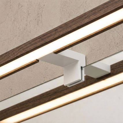 Brilagi - LED-belysning til badeværelsesspejl 3-i-1 WOODY MIRROR LED/8W/230V 40 cm IP44 hvid/eg