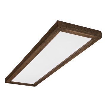 Brilagi - LED Badeværelse loftlampe WOODY FRAME LED/50W/230V 120x30 cm IP44 valnød
