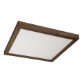 Brilagi - LED Badeværelses loftlampe WOODY FRAME LED/40W/230V 60x60 cm IP44 valnød