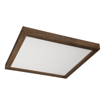 Brilagi - LED Badeværelses loftlampe WOODY FRAME LED/40W/230V 60x60 cm IP44 valnød