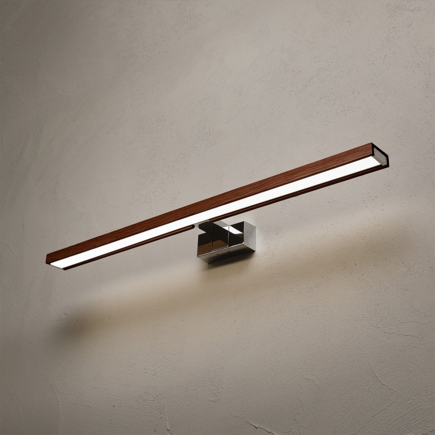 BRILAGI - LED belysning til badeværelsesspejl 3-i-1 WOODY MIRROR LED/15W/230V 80 cm IP44 blank krom/kirsebær-eg