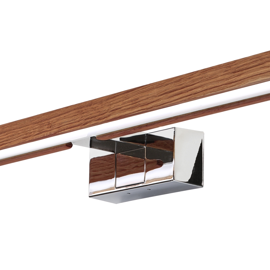BRILAGI - LED belysning til badeværelsesspejl 3-i-1 WOODY MIRROR LED/15W/230V 80 cm IP44 blank krom/kirsebær-eg