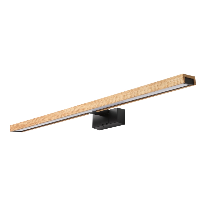 Brilagi - LED-belysning til badeværelsesspejl 3 i 1 WOODY MIRROR LED/15W/230V 80 cm IP44 sort/eg
