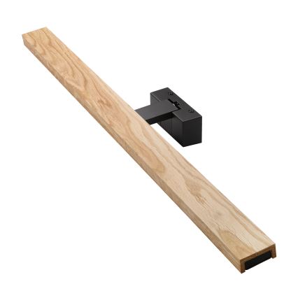 Brilagi - LED-belysning til badeværelsesspejl 3 i 1 WOODY MIRROR LED/15W/230V 80 cm IP44 sort/eg