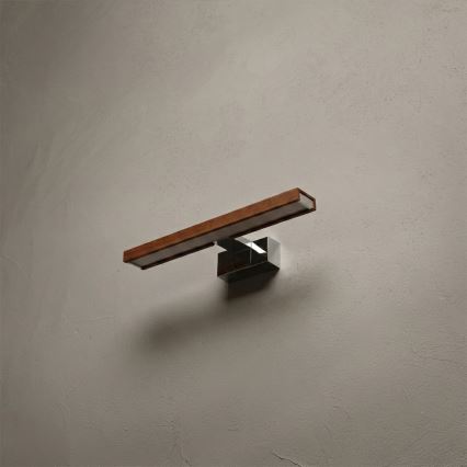 Brilagi - LED badeværelsesspejlbelysning 3-i-1 WOODY MIRROR LED/8W/230V 40 cm IP44 blank krom/eg/kirsebær