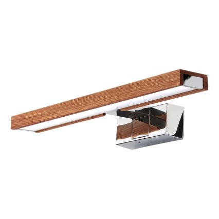 Brilagi - LED badeværelsesspejlbelysning 3-i-1 WOODY MIRROR LED/8W/230V 40 cm IP44 blank krom/eg/kirsebær