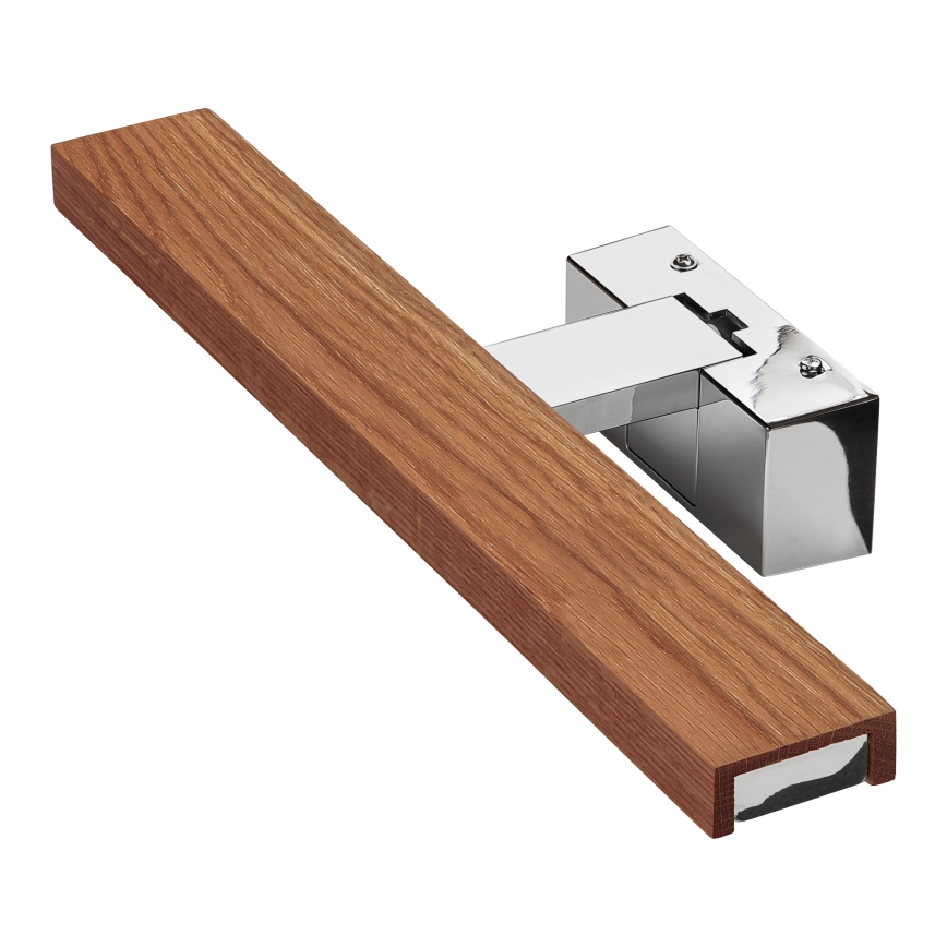 Brilagi - LED badeværelsesspejlbelysning 3-i-1 WOODY MIRROR LED/8W/230V 40 cm IP44 blank krom/eg/kirsebær