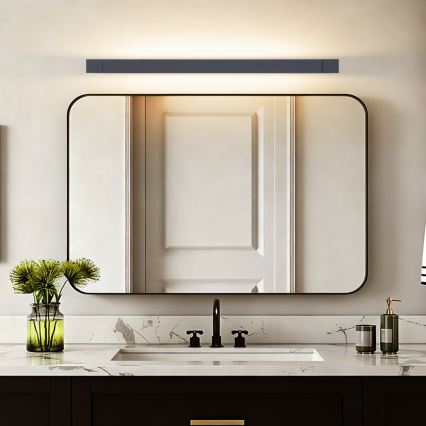 BRILAGI - AQUA LINE LED-spejlbelysning til badeværelset, 20W/230V, 80 cm, IP44, sort, CRI 90