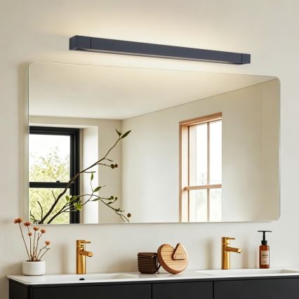 BRILAGI - AQUA LINE LED-spejlbelysning til badeværelset, 20W/230V, 80 cm, IP44, sort, CRI 90