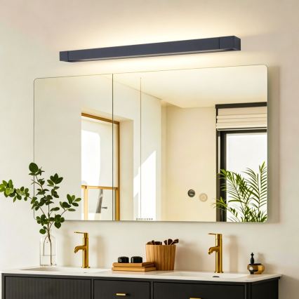 BRILAGI - AQUA LINE LED-spejlbelysning til badeværelset, 20W/230V, 80 cm, IP44, sort, CRI 90