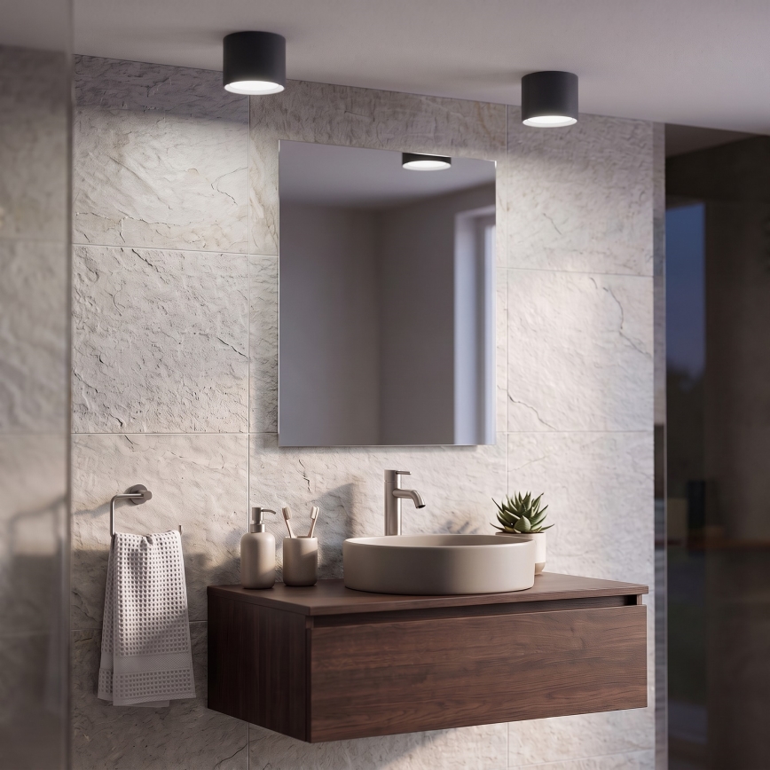BRILAGI - LED badeværelses-spot SMOOTH 1xGX53/15W/230V 60x82 mm sort IP54