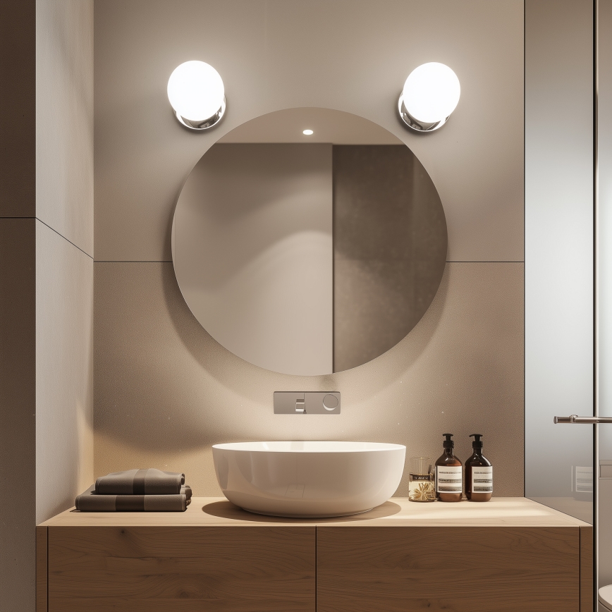 Brilagi - LED væglampe til badeværelse BALL LED/6W/230V 3000/4000/6500K IP44 blank krom