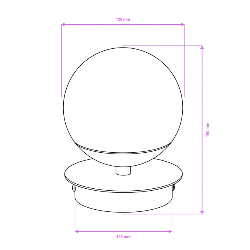 Brilagi - LED væglampe til badeværelse BALL LED/6W/230V 3000/4000/6500K IP44 blank krom