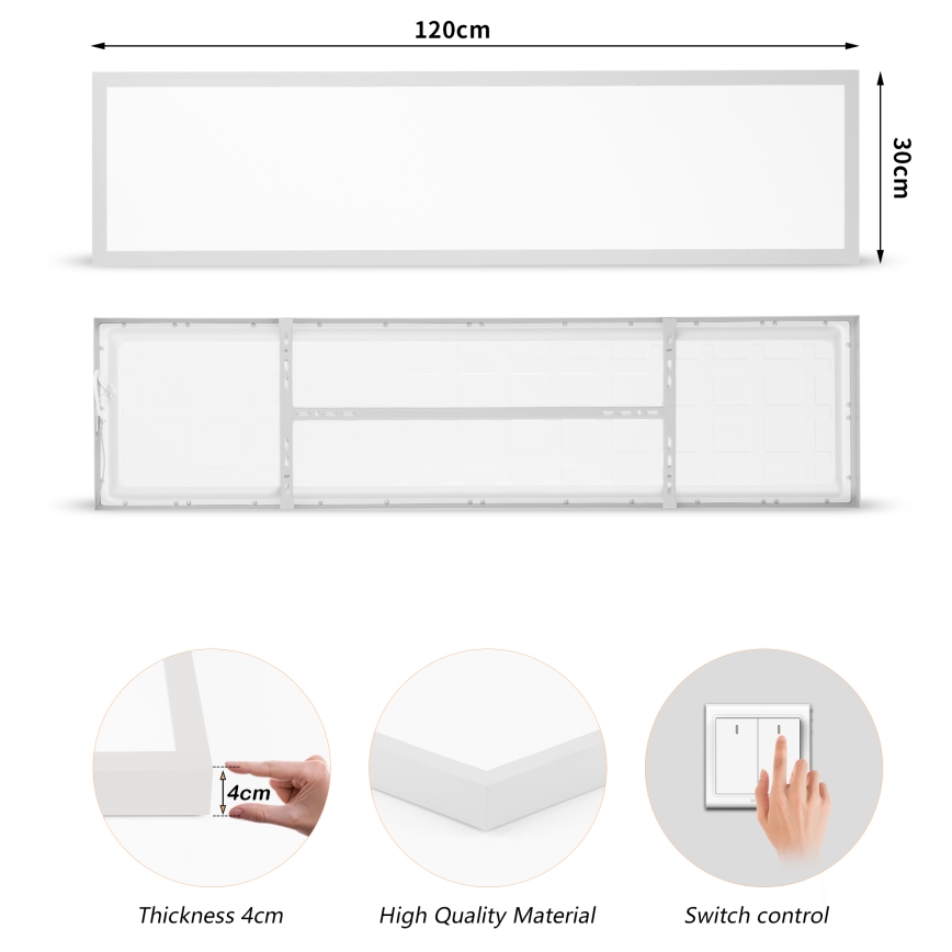 Brilagi - LED loftlampe til badeværelse FRAME LED/50W/230V 3000/4000/6000K 120x30 cm IP44 sølv