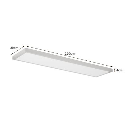 Brilagi - LED loftlampe til badeværelse FRAME LED/50W/230V 3000/4000/6000K 120x30 cm IP44 sølv